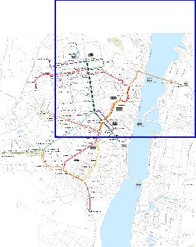 Transporte mapa de Voronej