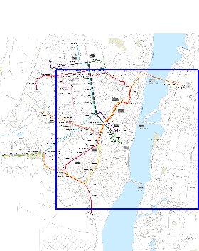 Transporte mapa de Voronej