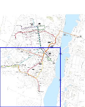 Transporte mapa de Voronej