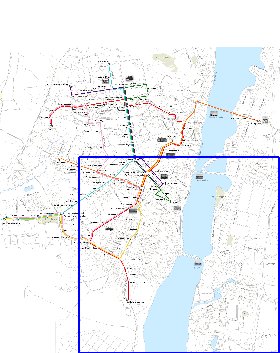 Transporte mapa de Voronej