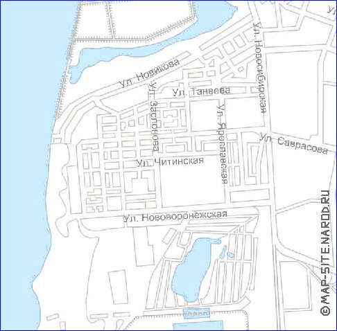 Transporte mapa de Voronej