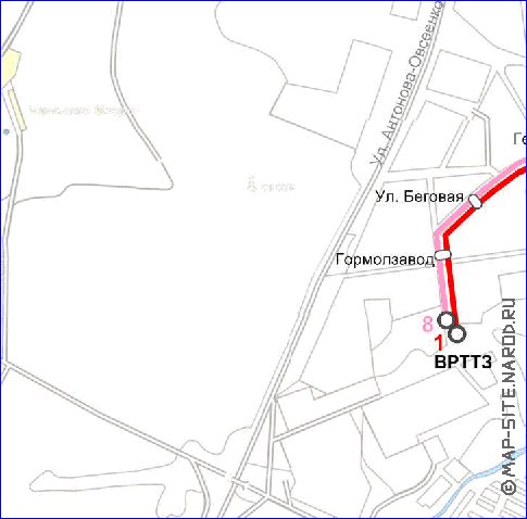 Transporte mapa de Voronej