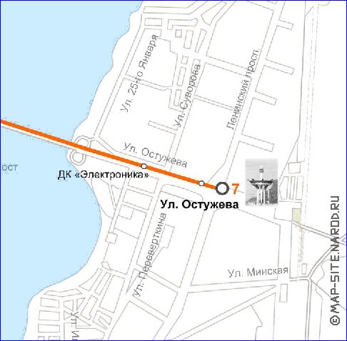 Transporte mapa de Voronej