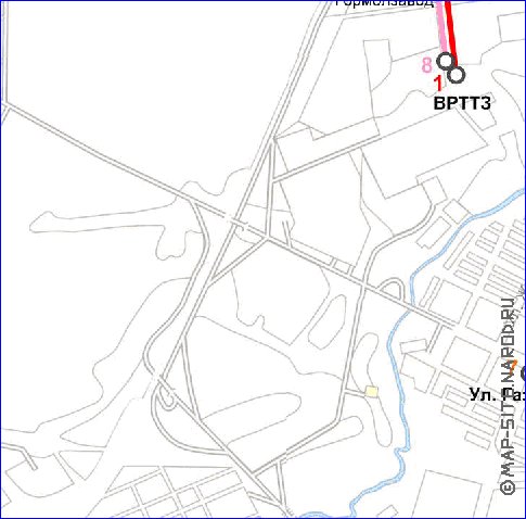 Transporte mapa de Voronej