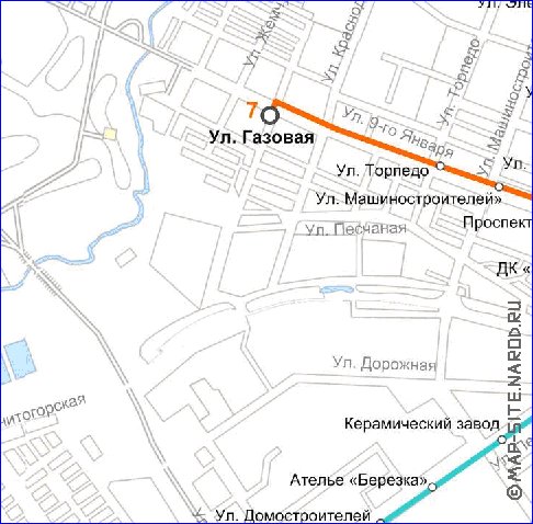 Transporte mapa de Voronej