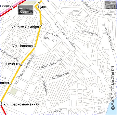 Transporte mapa de Voronej