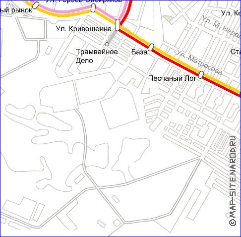 Transporte mapa de Voronej