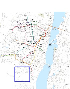 Transporte mapa de Voronej