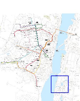 Transporte mapa de Voronej