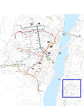 Transporte mapa de Voronej