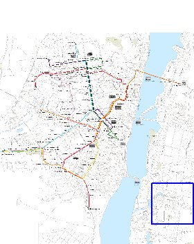 Transporte mapa de Voronej