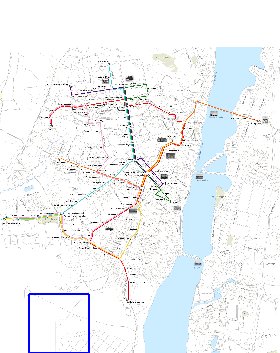 Transporte mapa de Voronej