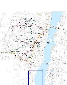 Transporte mapa de Voronej