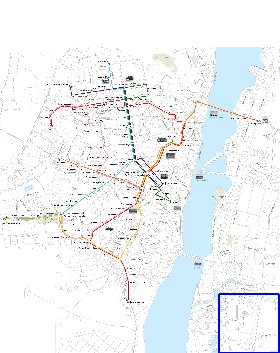 Transporte mapa de Voronej