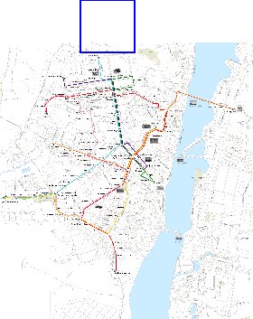 Transporte mapa de Voronej