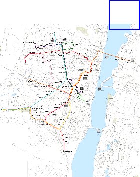 Transporte mapa de Voronej