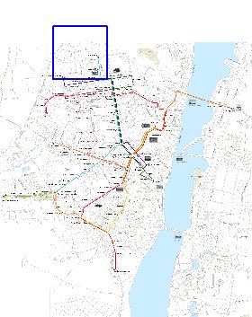 Transporte mapa de Voronej