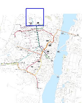 Transporte mapa de Voronej