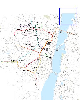 Transporte mapa de Voronej