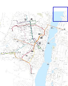 Transporte mapa de Voronej