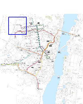 Transporte mapa de Voronej