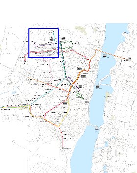 Transporte mapa de Voronej