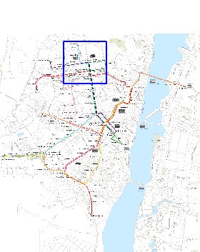 Transporte mapa de Voronej