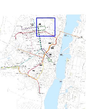 Transporte mapa de Voronej