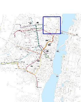 Transporte mapa de Voronej