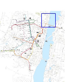 Transporte mapa de Voronej