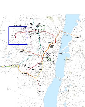 Transporte mapa de Voronej