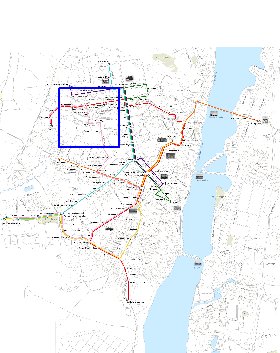 Transporte mapa de Voronej