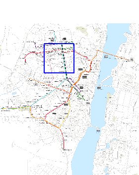 Transporte mapa de Voronej