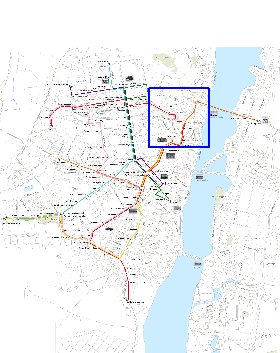 Transporte mapa de Voronej