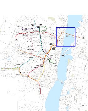 Transporte mapa de Voronej