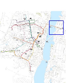 Transporte mapa de Voronej