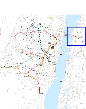 Transporte mapa de Voronej