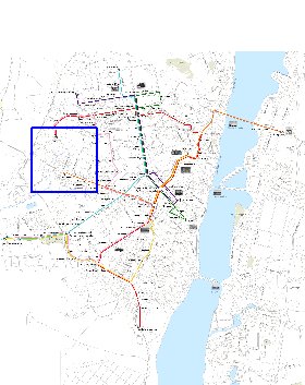 Transporte mapa de Voronej