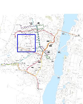 Transporte mapa de Voronej