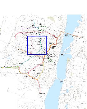 Transporte mapa de Voronej