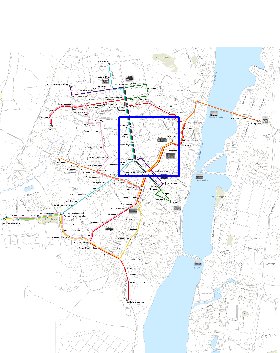 Transporte mapa de Voronej