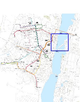 Transporte mapa de Voronej