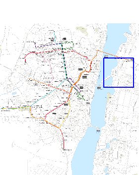 Transporte mapa de Voronej