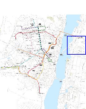 Transporte mapa de Voronej