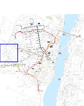 Transporte mapa de Voronej