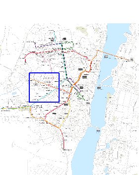 Transporte mapa de Voronej