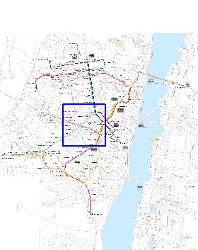 Transporte mapa de Voronej