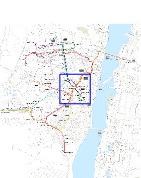 Transporte mapa de Voronej