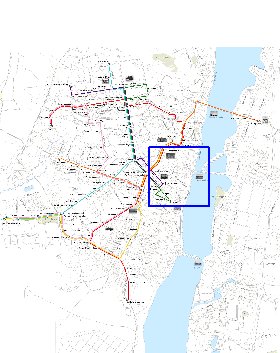 Transporte mapa de Voronej