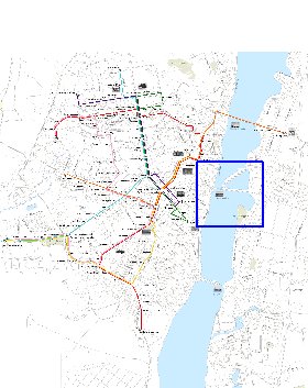 Transporte mapa de Voronej